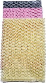 img 2 attached to D.koko 3-Color (Lemon, Grey, Pink) Set of 3 Innovative Dish Washing Net Cloths and Scourer