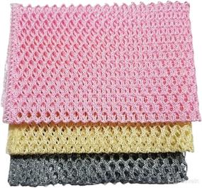 img 3 attached to D.koko 3-Color (Lemon, Grey, Pink) Set of 3 Innovative Dish Washing Net Cloths and Scourer