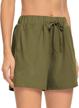 stay comfortable and stylish with loukeith women's summer shorts with pockets logo