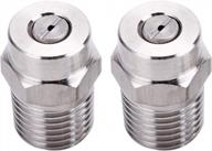 2 pcs muturq 25 degree surface cleaner tips with 2.5 orifice, 1/4'' male npt threaded spray nozzles, 4500 psi stainless steel logo