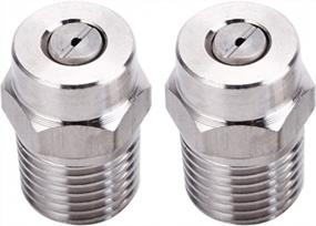 img 4 attached to 2 Pcs MUTURQ 25 Degree Surface Cleaner Tips With 2.5 Orifice, 1/4'' Male NPT Threaded Spray Nozzles, 4500 PSI Stainless Steel