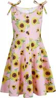 adorable alisister summer sundress for girls - shoulder straps, button detail, and tie waist, available in 6-12 years logo