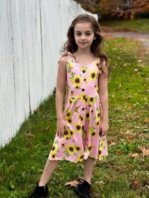 img 2 attached to Adorable ALISISTER Summer Sundress For Girls - Shoulder Straps, Button Detail, And Tie Waist, Available In 6-12 Years