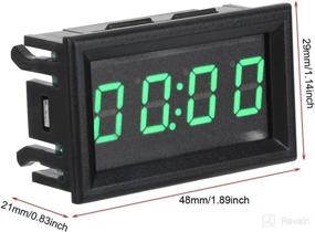 img 1 attached to 🚗 Enhance Your Ride with a Green LED Electronic Digital Luminous Car Watch Clock