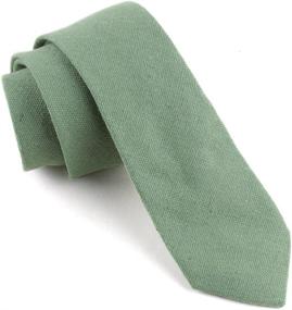 img 1 attached to TAGERWILEN Cotton Solid Skinny Necktie Men's Accessories ~ Ties, Cummerbunds & Pocket Squares