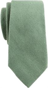 img 3 attached to TAGERWILEN Cotton Solid Skinny Necktie Men's Accessories ~ Ties, Cummerbunds & Pocket Squares