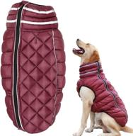 🐶 thick padded dog jacket apparel - waterproof winter pet puffer coat for medium large dogs - reflective cold weather outdoor clothing логотип