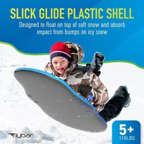 img 1 attached to Kids Snow Sled - Foam Disc Saucer Sled With Easy Grip Handles, Durable PE Core Build And Slick Bottom, Lightweight Snow Toy For Ages 6+, Supports Up To 110 Lbs, Ideal For Outdoor Fun