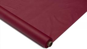 img 4 attached to Burgundy Plastic Table Cover Banquet Roll - 40 Inch X 300 Feet.