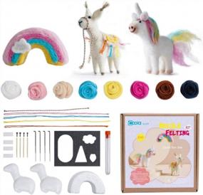 img 3 attached to 🐑 Get Started with Needle Felting: Beginner DIY Kit with Wool for Felting, 3 Cute Animals Sets and Step-by-Step Instructions - Perfect Arts and Crafts Project for Easy and Fun Family Time! Includes Unicorn, Alpaca, Rainbow - Needle Felting Starter