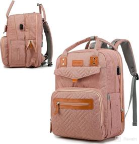 img 4 attached to 👶 Versatile Diaper Bag Backpack for Twins: Hritok Expandable Baby Bags with Changing Pad, 24 Pockets, and Unisex Stylish Design - Perfect Travel Back Pack!