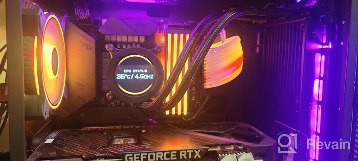 img 1 attached to 💦 GIGABYTE AORUS RGB AIO Liquid Cooler 360mm Radiator, Triple 120mm Windforce PWM Fans, Full Color LCD Display, Advanced RGB Lighting and Control, Intel 115X/2066, AMD AM4/TR4 Compatible review by Abhi Ambrose ᠌