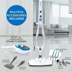 img 3 attached to PurSteam 10-in-1 Steam Mop Cleaner: Detachable Handheld Unit, 🧼 for Laminate/Hardwood/Tiles/Carpet, Kitchen, Garment, Clothes, Pet Friendly, Whole House Multipurpose Use