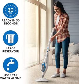 img 2 attached to PurSteam 10-in-1 Steam Mop Cleaner: Detachable Handheld Unit, 🧼 for Laminate/Hardwood/Tiles/Carpet, Kitchen, Garment, Clothes, Pet Friendly, Whole House Multipurpose Use