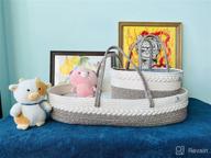 👶 - "ultimate baby changing basket set: diaper basket, moses basket, foam pad - 100% cotton rope - waterproof cover, carrying bag & pad - 6 piece set! logo