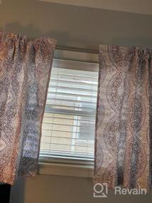 img 5 attached to Adrianne Thermal And Room Darkening Kitchen Tier Window Treatment Set - 2 Pieces (30"X24" + 2" Header) In Beige And Gray By DriftAway