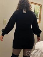 img 1 attached to Stylish And Comfy Ribbed Sweater Dress For Women: EXLURA Mock Neck Bodycon Mini Dress review by Ricky Rey
