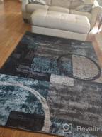 img 1 attached to Modern Circle Design Gray Area Rug - Soft And Stylish Decor For Your Home review by Chris Nastanovich