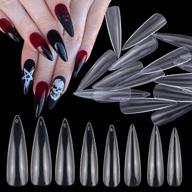 получите безупречные ногти с addfavor 600pcs clear long stiletto nail tips-идеально подходит для домашних салонов и diy art логотип