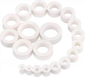 img 4 attached to 2G-1" Silicone Ear Skin Gauges Plugs Longbeauty 20Pcs Tunnels Kit Expander Stretching Set