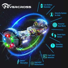 img 3 attached to Experience The Ultimate Riding Adventure: EVERCROSS Self-Balancing Hoverboard With Seat Attachment, Bluetooth Speaker & LED Lights For Kids