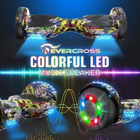 img 2 attached to Experience The Ultimate Riding Adventure: EVERCROSS Self-Balancing Hoverboard With Seat Attachment, Bluetooth Speaker & LED Lights For Kids