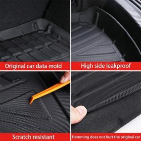 img 1 attached to 🛡️ Custom-Fit Explorer Cargo Liners - 3D Modeling, All-Weather Protection Trunk Tray Floor Mats Compatible with 2011-2019 Ford Explorer (5 Seats), Waterproof & Durable TPO Accessories with No Odor