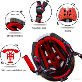 img 1 attached to 🦖 Защитный динозаврский шлем для активных детей: размеры от малыша до юноши, идеально подходит для велосипедных и многодисциплинарных занятий спортом для возраста 5+.