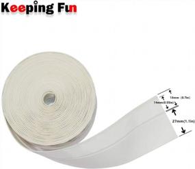 img 3 attached to White Self-Adhesive Tape For Weatherproofing Doors And Windows - 16Ft X 1.77In (45Mm) - Includes Weather Stripping And Silicone Seal Strip For Draft Stopping And Shower Glass Protection