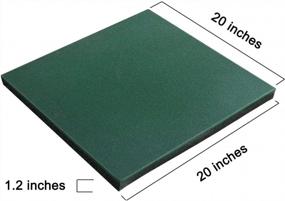 img 2 attached to Interlocking Rubber Playground Flooring Tiles With 1.2" Thickness For Eco-Sports And Backyard Playground - 4PCS Of 20X20" Tiles Perfect For Outdoor Gym Or Rubber Paver