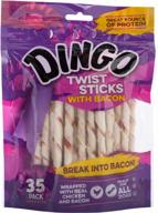 dingo twist sticks: delicious bacon flavored snacks for dogs - 35 pack 标志