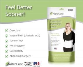 img 2 attached to AltroCare 3 Panel Postpartum & Surgery Abdominal Binder/Belly Band - Size L/XL (45" To 60") - Made In USA