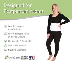 img 1 attached to AltroCare 3 Panel Postpartum & Surgery Abdominal Binder/Belly Band - Size L/XL (45" To 60") - Made In USA
