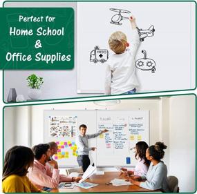 img 1 attached to 72"X40" Magnetic Whiteboard Wall Mount Dry Erase Board With Aluminum Frame, 6 Magnets, 1 Eraser And 3 Markers For Home Office School
