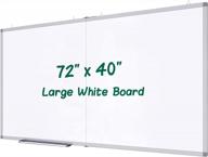 72 "x40" магнитная доска для сухого стирания на стене с алюминиевой рамкой, 6 магнитами, 1 ластиком и 3 маркерами для школы домашнего офиса логотип