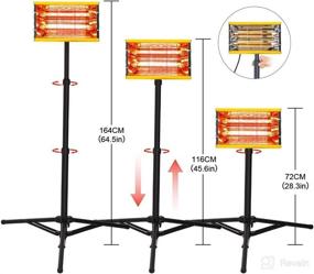 img 3 attached to 🔆 Infrared Paint Curing Lamp 2000w with Bracket - DATOUBOSS Paint Baking Dryer for Efficient Paint Drying