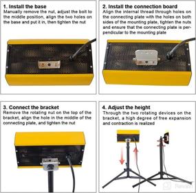 img 1 attached to 🔆 Infrared Paint Curing Lamp 2000w with Bracket - DATOUBOSS Paint Baking Dryer for Efficient Paint Drying