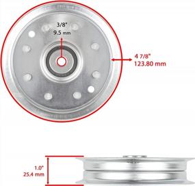 img 1 attached to Caltric 50" Deck Spindle Blade Belt Pulley Kit Compatible With Troy Bilt RZT 50 Mustang XP.