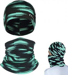 img 4 attached to Stay Safe And Stylish With Our Breathable Neck Gaiter And Headwear Set - Perfect As A Gift