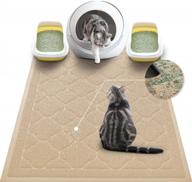 wepet cat litter mat jumbo: xxlarge size, urine waterproof, washable - best supplies for kitty litter trapping mess! logo