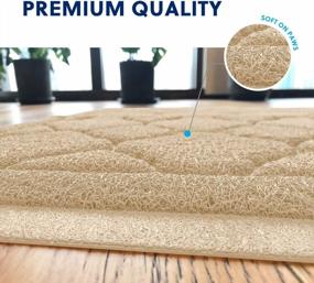 img 1 attached to WePet Cat Litter Mat Jumbo: XXLarge Size, Urine Waterproof, Washable - Best Supplies For Kitty Litter Trapping Mess!