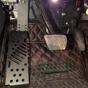 img 1 attached to 🚗 YZONA Steel Dead Pedal Driver Foot Rest Pad Kick Panel for 2018-2021 Jeep Wrangler JL & Gladiator JT Truck (Excludes 2022 4Xe Hybrid Model)