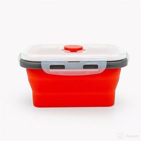 img 1 attached to 🥡 CCyanzi 3piece Collapsible Food Storage Containers: Space-Saving Silicone Lunch Container for Kitchen & Camping