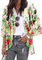 stylish open front kimono cardigans with 3/4 bell sleeves - perfect cover up blouse tops for women by zxzy logo