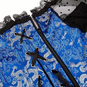 img 1 attached to Elegant Overbust Renaissance Corset With Lace And Ruched Sleeves For Women'S Princess Look