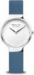stylish and durable: bering women's quartz watch with comfortable silicone strap logo