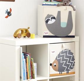 img 1 attached to 3 Sprouts Cube Storage Box - Organizer Container for Children & Toddlers, Sloth