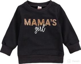 img 4 attached to Fall Clothes for Baby Girls and Boys: Letter 🍂 Printed Pullover Tops, Long Sleeve Shirt, Ribbed Sweatshirt, Loose Sweater Clothing