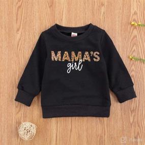 img 3 attached to Fall Clothes for Baby Girls and Boys: Letter 🍂 Printed Pullover Tops, Long Sleeve Shirt, Ribbed Sweatshirt, Loose Sweater Clothing