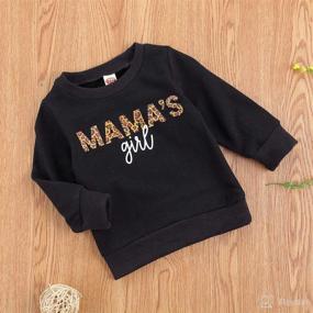 img 2 attached to Fall Clothes for Baby Girls and Boys: Letter 🍂 Printed Pullover Tops, Long Sleeve Shirt, Ribbed Sweatshirt, Loose Sweater Clothing